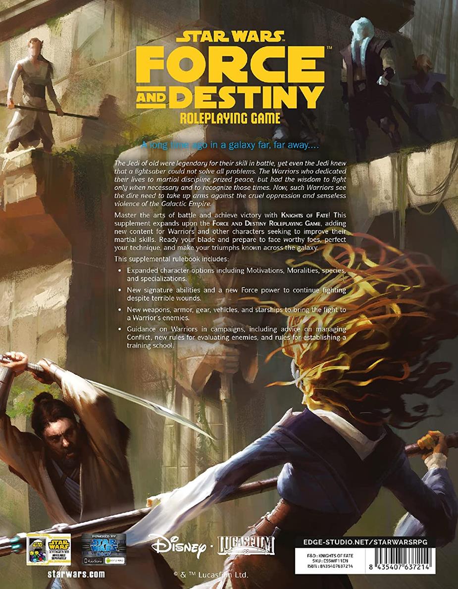 Star Wars: Force and Destiny Roleplaying Game Core Rulebook (reprint)